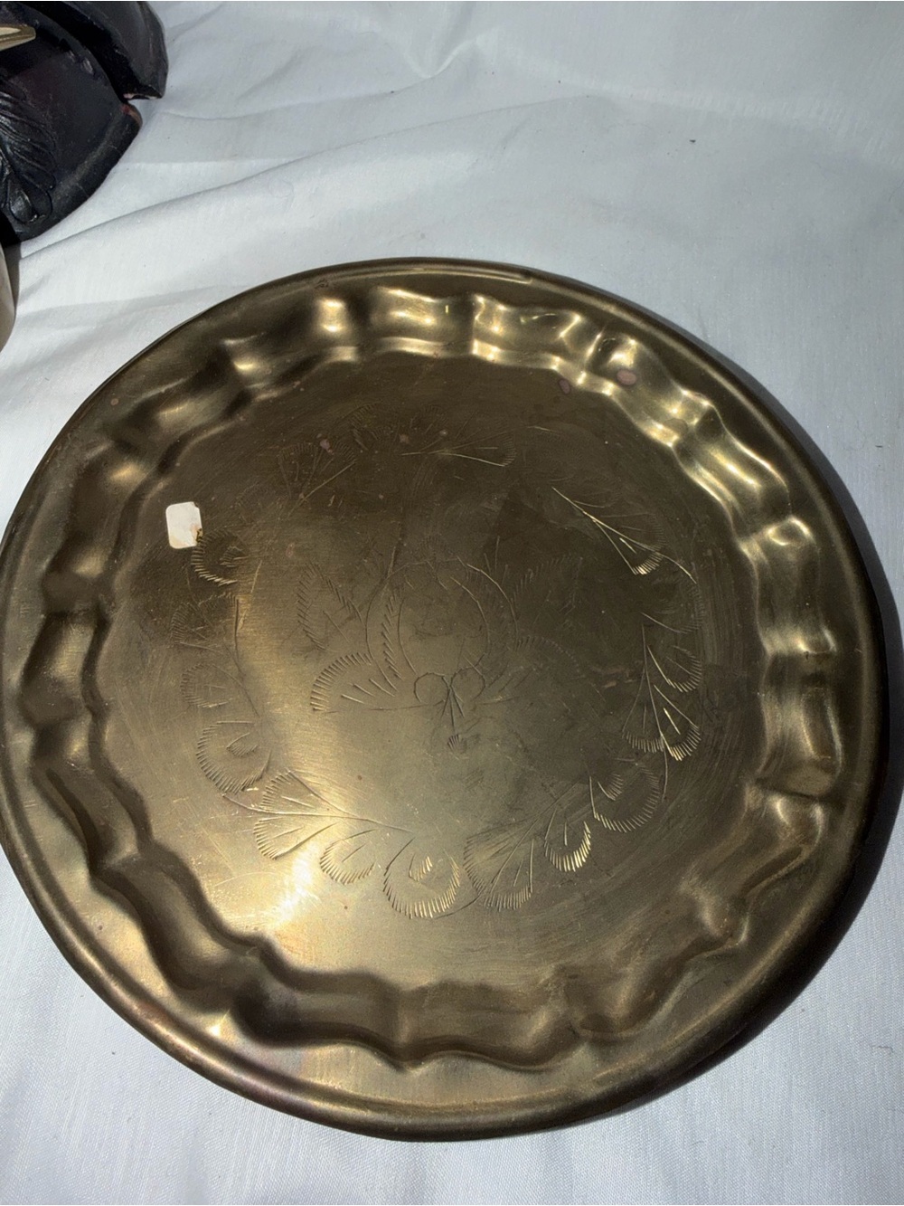 Vintage Etched Brass 3-Piece Coffee Set - Picture 16 of 16
